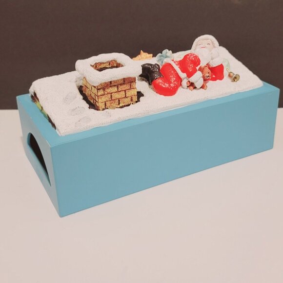 Sassy Santa on Roof 3D Christmas Tissue Box Hold Cover Tokyo Japan Rotary Hero - Picture 7 of 16